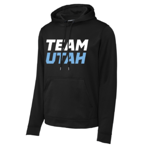Team Utah performance hoodie, black