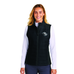 Team Utah women's vest, front, black